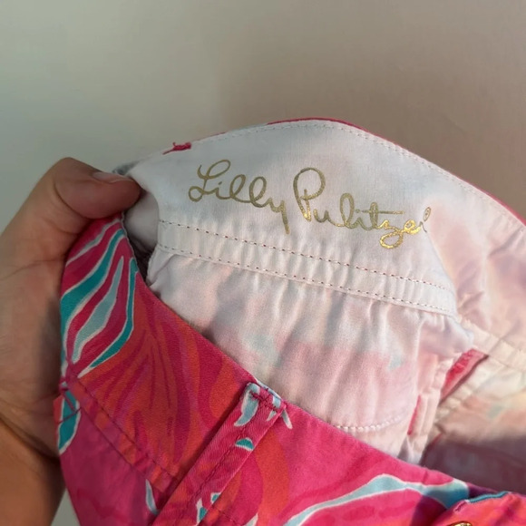Lilly Pulitzer Callahan Shorts in Flirty Sea Pink & Blue Size 2 - Picture 5 of 7